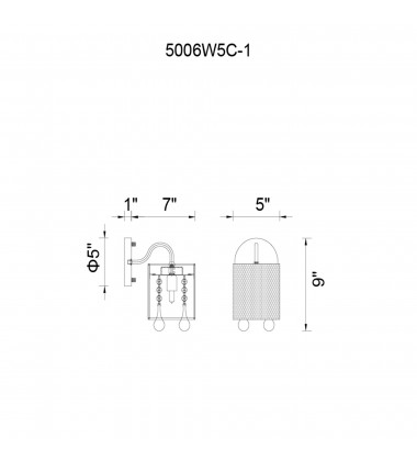 Water Drop 1 Light Bathroom Sconce With Chrome Finish (5006W5C-1 (B)) - CWI Water Drop 1 Light Bathroom Sconce With Chrome Finish (5006W5C-1 (B)) - CWI