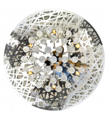 Eternity 9 Light Drum Shade Chandelier With Chrome Finish (5008P22ST-R) - CWI Eternity 9 Light Drum Shade Chandelier With Chrome Finish (5008P22ST-R) - CWI