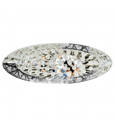  Eternity 8 Light Drum Shade Chandelier With Chrome Finish (5008P32ST-O) - CWI