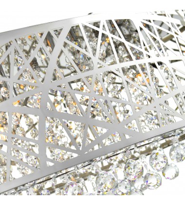  Eternity 8 Light Drum Shade Chandelier With Chrome Finish (5008P32ST-O) - CWI