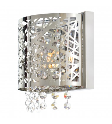  Eternity 1 Light Bathroom Sconce With Chrome Finish (5008W7ST-R-1) - CWI