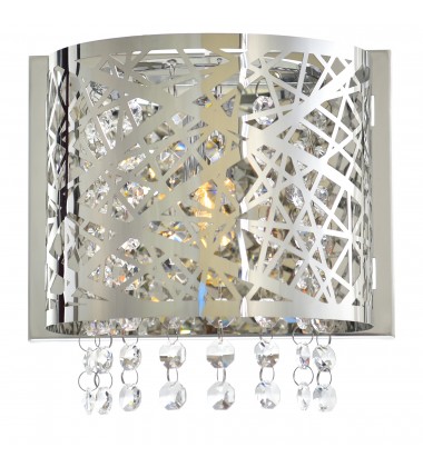  Eternity 1 Light Bathroom Sconce With Chrome Finish (5008W7ST-R-1) - CWI