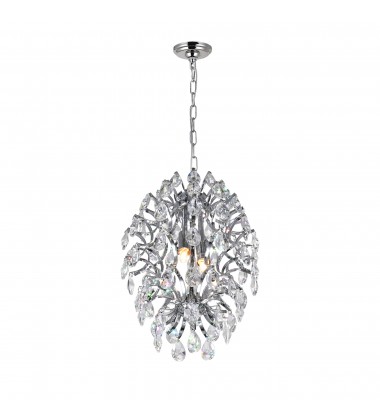  Charismatic 2 Light Down Mini Pendant With Chrome Finish (5011P9C-R (Clear)) - CWI