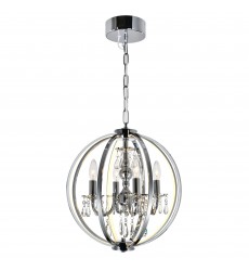 Abia 4 Light Up Chandelier With Chrome Finish Abia 4 Light Up Chandelier With Chrome Finish (5025P16C-4) - CWI