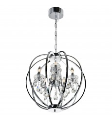 Abia 5 Light Up Chandelier With Chrome Finish Abia 5 Light Up Chandelier With Chrome Finish (5025P22C-5) - CWI