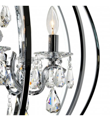  Abia 5 Light Up Chandelier With Chrome Finish (5025P22C-5) - CWI