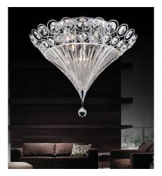  Lina 6 Light Bowl Flush Mount With Chrome Finish (5026C23C) - CWI
