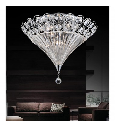 Lina 6 Light Bowl Flush Mount With Chrome Finish (5026C23C) - CWI Lina 6 Light Bowl Flush Mount With Chrome Finish (5026C23C) - CWI