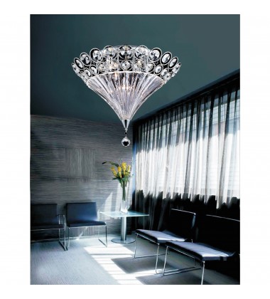 Lina 6 Light Bowl Flush Mount With Chrome Finish (5026C23C) - CWI Lina 6 Light Bowl Flush Mount With Chrome Finish (5026C23C) - CWI