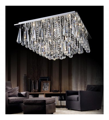  Brianna 12 Light Flush Mount With Chrome Finish (5035C24C-S) - CWI