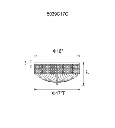 Bloome 6 Light Bowl Flush Mount With Chrome Finish (5039C17C) - CWI Bloome 6 Light Bowl Flush Mount With Chrome Finish (5039C17C) - CWI