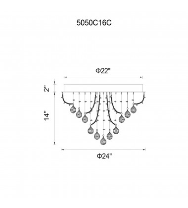 Fountain 4 Light Flush Mount With Chrome Finish (5050C16C) - CWI Fountain 4 Light Flush Mount With Chrome Finish (5050C16C) - CWI