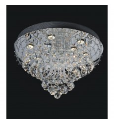  Fountain 9 Light Flush Mount With Chrome Finish (5050C24C) - CWI