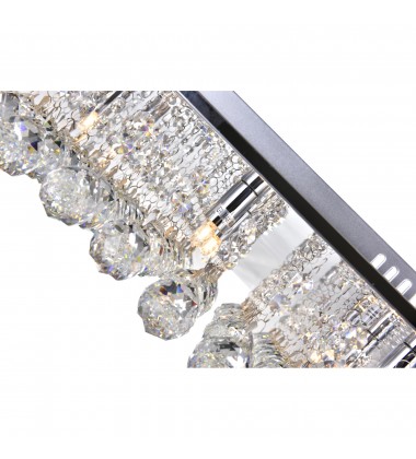  Sparkle 9 Light Flush Mount With Chrome Finish (5052C20C-S) - CWI