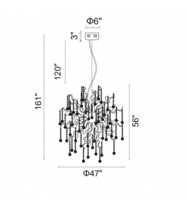 Cherry Blossom 48 Light Chandelier With Chrome Finish (5066P47C) - CWI Cherry Blossom 48 Light Chandelier With Chrome Finish (5066P47C) - CWI