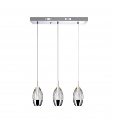  Perrier 3 Light Multi Light Pendant With Chrome Finish (5077P16C-RC) - CWI
