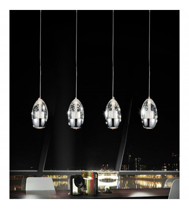  Perrier 4 Light Multi Light Pendant With Chrome Finish (5077P22C-RC) - CWI