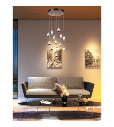  Perrier 13 Light Multi Light Pendant With Chrome Finish (5077P24C-R) - CWI