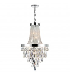 Vast 13 Light Down Chandelier With Chrome Finish (5078P24C (Clear)) - CWI