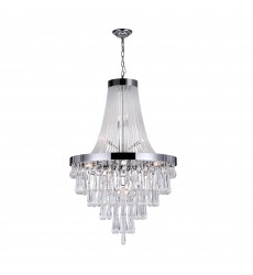  Vast 17 Light Down Chandelier With Chrome Finish (5078P32C (Clear)) - CWI