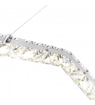  Ring LED Chandelier With Chrome Finish (5080P15ST-S) - CWI