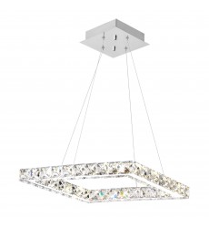  Ring LED Chandelier With Chrome Finish (5080P15ST-S) - CWI