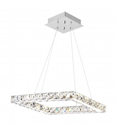  Ring LED Chandelier With Chrome Finish (5080P15ST-S) - CWI