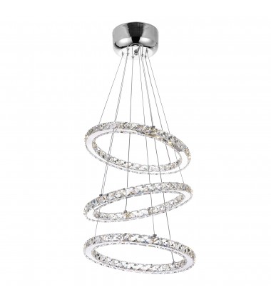 Ring LED Chandelier With Chrome Finish (5080P16ST-3R) - CWI Ring LED Chandelier With Chrome Finish (5080P16ST-3R) - CWI