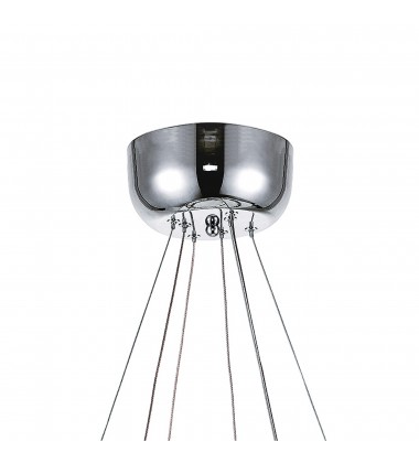  Ring LED Chandelier With Chrome Finish (5080P24ST-2R) - CWI