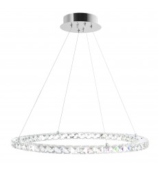  Ring LED Chandelier With Chrome Finish (5080P24ST-R) - CWI