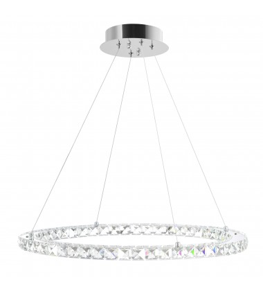  Ring LED Chandelier With Chrome Finish (5080P24ST-R) - CWI