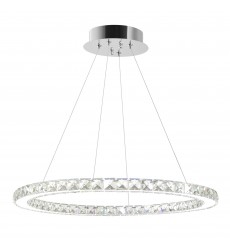  Ring LED Chandelier With Chrome Finish (5080P24ST-R) - CWI