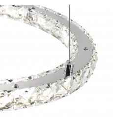  Ring LED Chandelier With Chrome Finish (5080P32ST-3R) - CWI