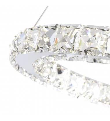  Ring LED Chandelier With Chrome Finish (5080P32ST-3R) - CWI