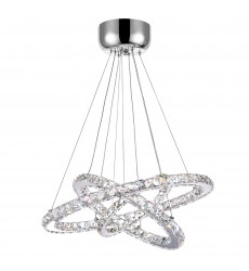  Ring LED Chandelier With Chrome Finish (5080P32ST-3R) - CWI