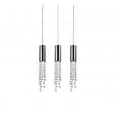  Extended 3 Light Multi Light Pendant With Chrome Finish (5081P20C-RC) - CWI