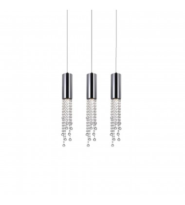 Extended 3 Light Multi Light Pendant With Chrome Finish (5081P20C-RC) - CWI Extended 3 Light Multi Light Pendant With Chrome Finish (5081P20C-RC) - CWI