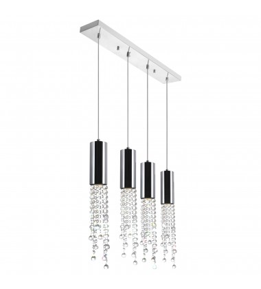 Extended 4 Light Multi Light Pendant With Chrome Finish (5081P30C-RC) - CWI