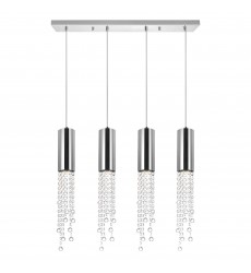  Extended 4 Light Multi Light Pendant With Chrome Finish (5081P30C-RC) - CWI