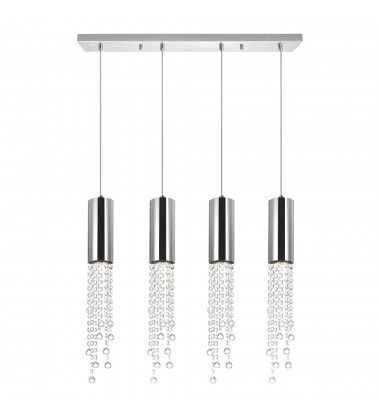  Extended 4 Light Multi Light Pendant With Chrome Finish (5081P30C-RC) - CWI