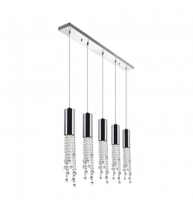  Extended 5 Light Multi Light Pendant With Chrome Finish (5081P40C-RC) - CWI