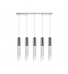  Extended 5 Light Multi Light Pendant With Chrome Finish (5081P40C-RC) - CWI