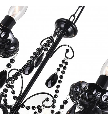 Keen 3 Light Up Chandelier With Black Finish (5095P16B-3) - CWI Keen 3 Light Up Chandelier With Black Finish (5095P16B-3) - CWI