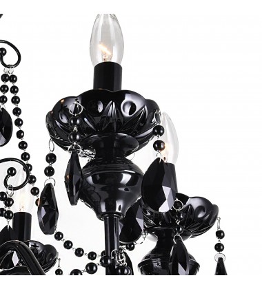 Keen 3 Light Up Chandelier With Black Finish (5095P16B-3) - CWI Keen 3 Light Up Chandelier With Black Finish (5095P16B-3) - CWI