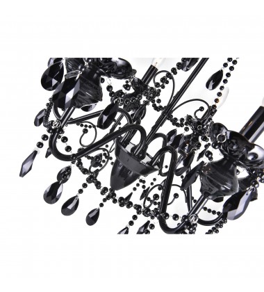  Keen 6 Light Up Chandelier With Black Finish (5095P22B-6) - CWI