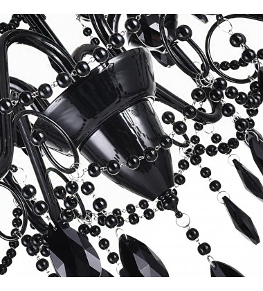  Keen 9 Light Up Chandelier With Black Finish (5095P32B-9) - CWI