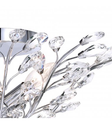  Ivy 3 Light Drum Shade Flush Mount With Chrome Finish (5206C16C) - CWI