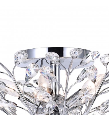  Ivy 3 Light Drum Shade Flush Mount With Chrome Finish (5206C16C) - CWI