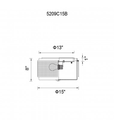 Checkered 2 Light Drum Shade Flush Mount With Black Finish (5209C15B) - CWI Checkered 2 Light Drum Shade Flush Mount With Black Finish (5209C15B) - CWI