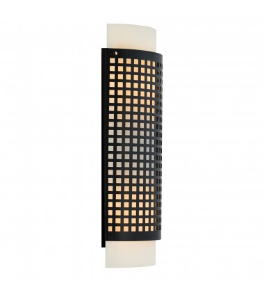 Checkered 2 Light Wall Sconce With Black Finish (5209W6B) - CWI Checkered 2 Light Wall Sconce With Black Finish (5209W6B) - CWI